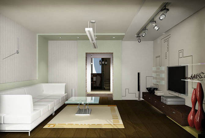 Реальные фото гостиных комнат в квартирах из портфолио ГК «Фундамент»