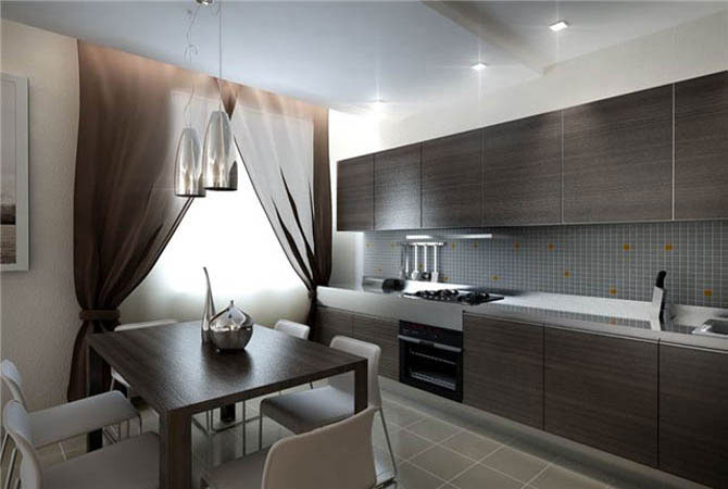 Дизайн коридора в кухню - Фотогалерея интерьеров. Примеры готовых дизайн проектов